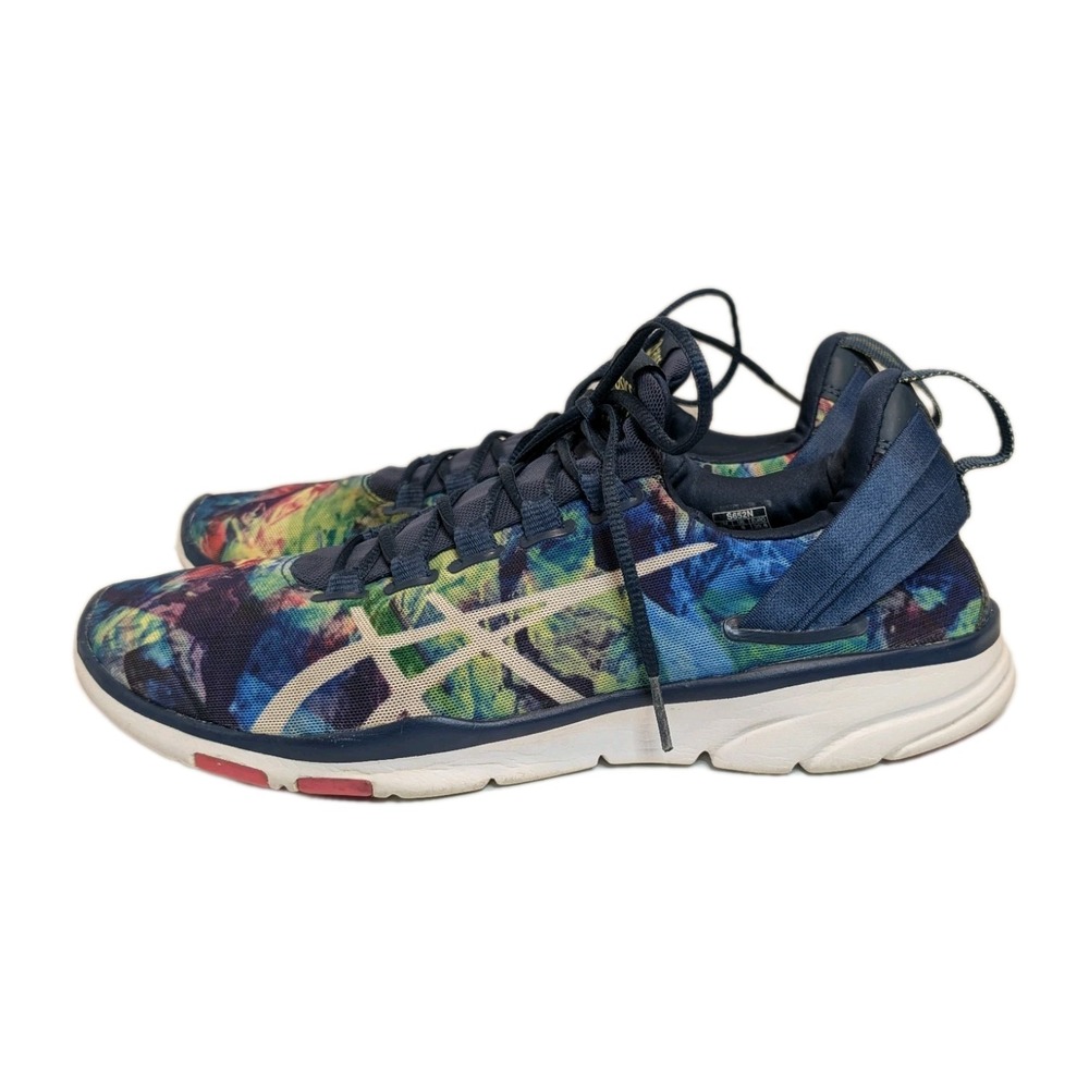 ASICS Womens GEL-Fit Sana 2 Floral Kaleidoscope Training Sneakers S652N Navy 8